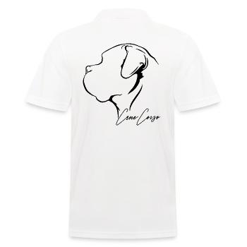 CANE CORSO Profile Dogs Dog Wilsigns - Men's Polo Shirt - white - Back - Kai (181cm)
