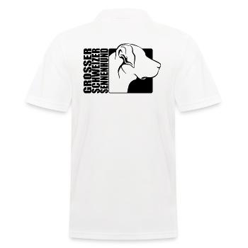 Grosser Schweizer Sennenhund Profil Hund Wilsigns - Männer Poloshirt - Weiß - Hinten - Kai (181cm)