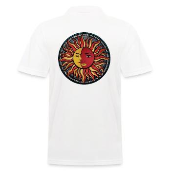 Mandala combination Sun Moon Sun & Moon No.3 - Men's Polo Shirt - white - Back - Kai (181cm)