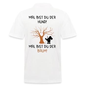 Parfois chien - parfois arbre - Polo Homme - blanc - Dos - Kai (181cm)