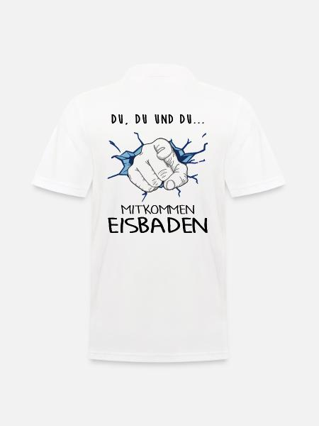 Eisbaden Winterbader-Motivation Eisbader - Männer Poloshirt - Weiß