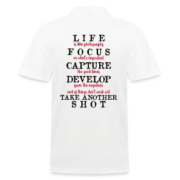 La vie est comme Photographie - caméra - Polo Homme - blanc - Dos - Kai (181cm)