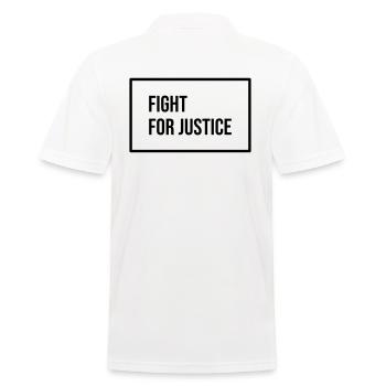 Fight For Justice - Men's Polo Shirt - white - Back - Kai (181cm)