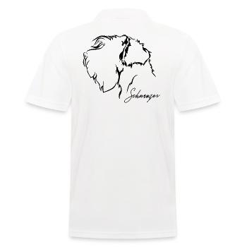 Schnauzer Profile Dogs Dog Wilsigns - Men's Polo Shirt - white - Back - Kai (181cm)