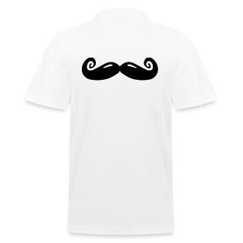 moustache - Polo Homme - blanc - Dos - Kai (181cm)