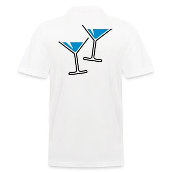 XDouplicated Leisure Fun (Skyblue) - Men's Polo Shirt - white - Back - Kai (181cm)