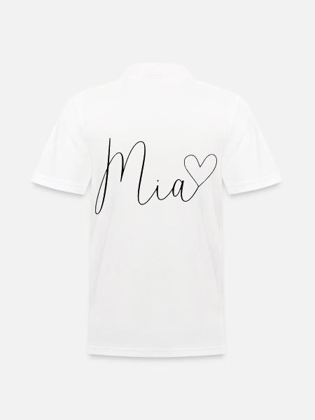 Mia nom Prénom Fille - Polo Homme - blanc