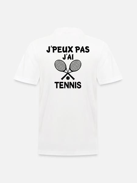 T-shirt Ik kan niet tennissen - Mannen poloshirt - wit