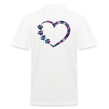 dog cat paw - Men's Polo Shirt - white - Back - Kai (181cm)