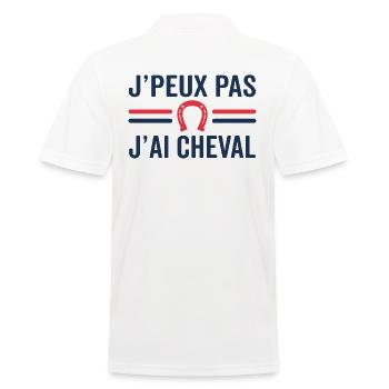 j'peux pas j'ai cheval - Polo Homme - blanc - Dos - Kai (181cm)