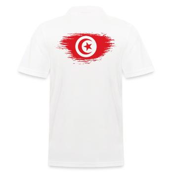 Tunesien Flagge - Männer Poloshirt - Weiß - Hinten - Kai (181cm)