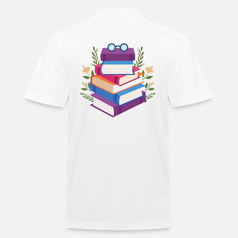 Geschenk Bücher lesen Das Buch - Männer Poloshirt - Weiß
