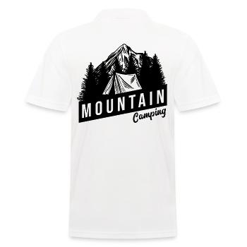 mountain tent camping - Männer Poloshirt - Weiß - Hinten - Kai (181cm)