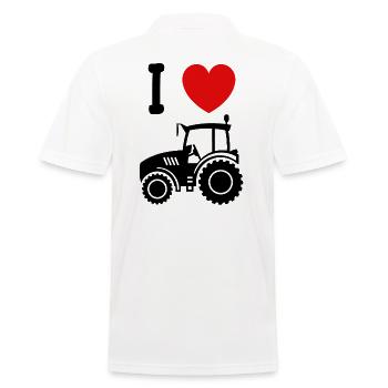 i love tractor - Men's Polo Shirt - white - Back - Kai (181cm)
