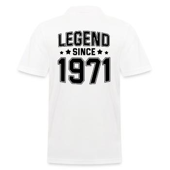 Legend since 1971 - Men's Polo Shirt - white - Back - Kai (181cm)