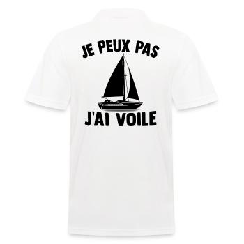 Je peux pas j'ai voile - Polo Homme - blanc - Dos - Kai (181cm)