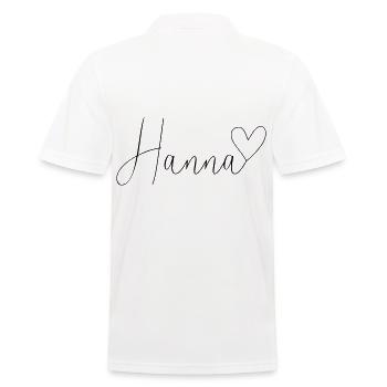 Hanna Name Vorname Mädchen - Männer Poloshirt - Weiß - Hinten - Kai (181cm)
