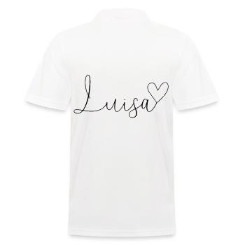 Luisa Name Vorname Mädchen - Männer Poloshirt - Weiß - Hinten - Kai (181cm)