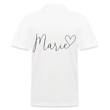 Marie Nom Prénom Fille - Polo Homme - blanc - Dos - Kai (181cm)