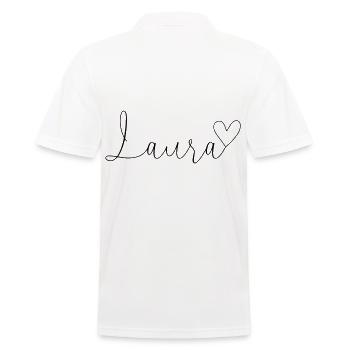 Laura Nom Prénom Fille - Polo Homme - blanc - Dos - Kai (181cm)