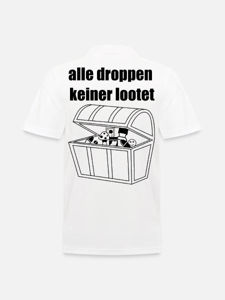 Drop all, no one loots - Men's Polo Shirt - white