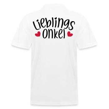 Lieblingsonkel Bester Onkel Geschenk Neffe Nichte - Männer Poloshirt - Weiß - Hinten - Kai (181cm)