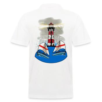 Lighthouse Nautical Sailor Maritim Ahoi Ships - Men's Polo Shirt - white - Back - Kai (181cm)