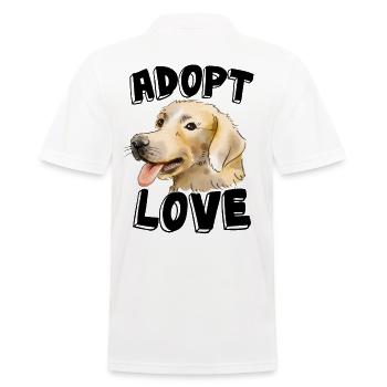 Adopter Dog Love Golden Retriever Mes Chiens - Polo Homme - blanc - Dos - Kai (181cm)