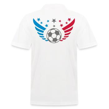 Fussball Fluegel Frankreich La France 3c Fußball - Männer Poloshirt - Weiß - Hinten - Kai (181cm)