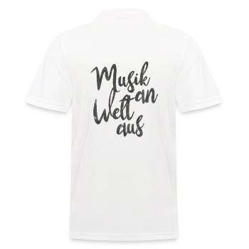 Musique au monde de DJ Djane musicien disant cadeau - Polo Homme - blanc - Dos - Kai (181cm)