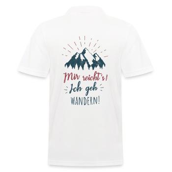 Mir reicht´s ich geh wandern Wander Sprüche Mir r - Männer Poloshirt - Weiß - Hinten - Kai (181cm)