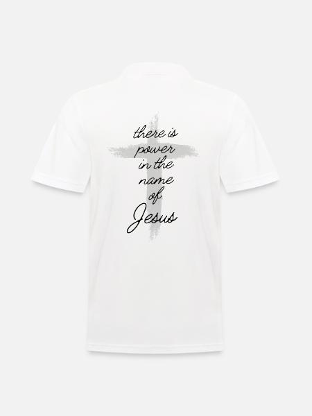 Jésus-Christ Croix Foi Proverbe Cadeau - Polo Homme - blanc