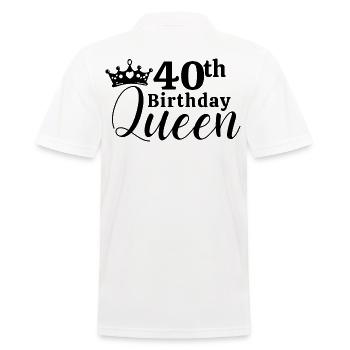 40. Geburtstag - Männer Poloshirt - Weiß - Hinten - Kai (181cm)