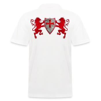Loewen with the Knight's shield - Men's Polo Shirt - white - Back - Kai (181cm)