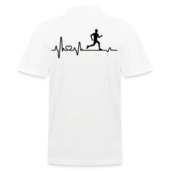 Heartbeat jogger jogging jogging impulsion de course EKG - Polo Homme - blanc - Dos - Kai (181cm)