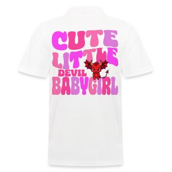 Babygirl - Cute Little Babygirl Devil - Männer Poloshirt - Weiß - Hinten - Kai (181cm)