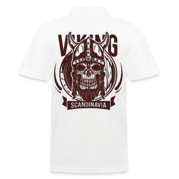 Viking Scandinavian - Men's Polo Shirt - white - Back - Kai (181cm)