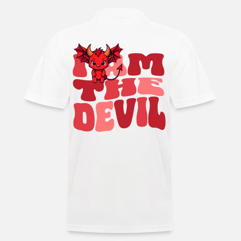 Teufel Devil böse Hausdrachen Ehefrau - Männer Poloshirt - Weiß
