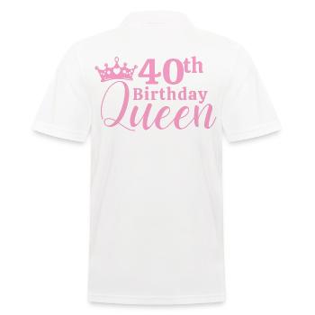 40. Geburtstag - Männer Poloshirt - Weiß - Hinten - Kai (181cm)