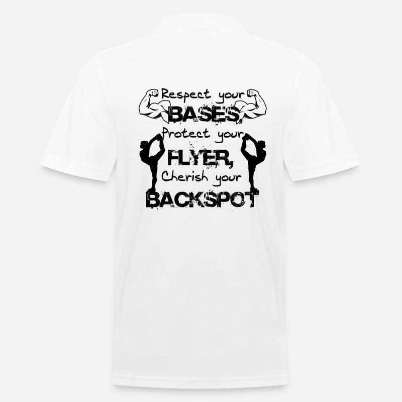 Respect your Base . . . - Männer Poloshirt - Weiß