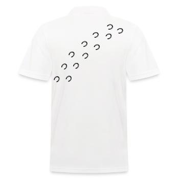 Horse track rider horsewoman riding horseshoe hooves - Men's Polo Shirt - white - Back - Kai (181cm)