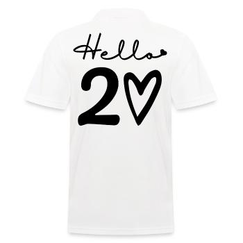 bonjour 20. 20e anniversaire - Polo Homme - blanc - Dos - Kai (181cm)