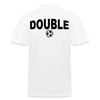 15 Double Bayern Fussball 2c Fußball - Männer Poloshirt - Weiß - Hinten - Kai (181cm)