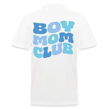 Boy Mom Club - Men's Polo Shirt - white - Back - Kai (181cm)