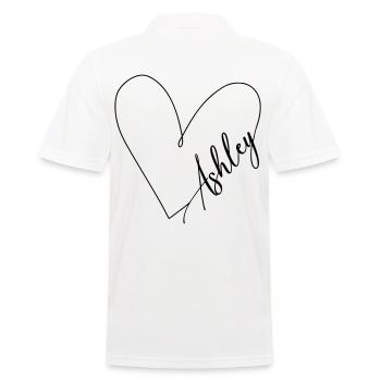 Ashley Nom Ligne de coeur - Polo Homme - blanc - Dos - Kai (181cm)