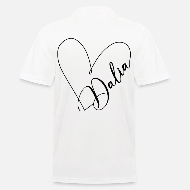Dalia Name Herzlinie - Männer Poloshirt - Weiß
