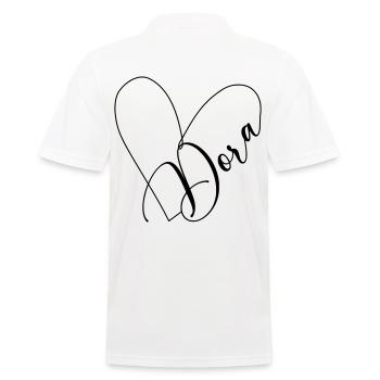 Dora Nom Ligne de coeur - Polo Homme - blanc - Dos - Kai (181cm)
