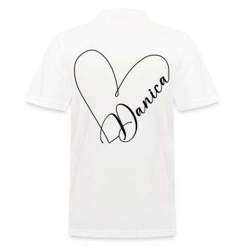 Danica Nom Ligne de coeur - Polo Homme - blanc - Dos - Kai (181cm)