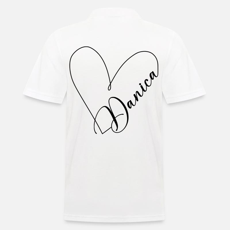 Danica Nom Ligne de coeur - Polo Homme - blanc