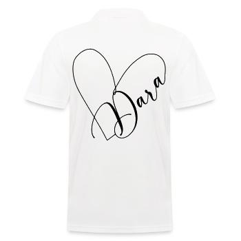 Dara Nom Ligne de Coeur - Polo Homme - blanc - Dos - Kai (181cm)